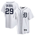 tocy D.Tigers #29 Tarik Skubal Player White Home Game Stitched Jerseys
