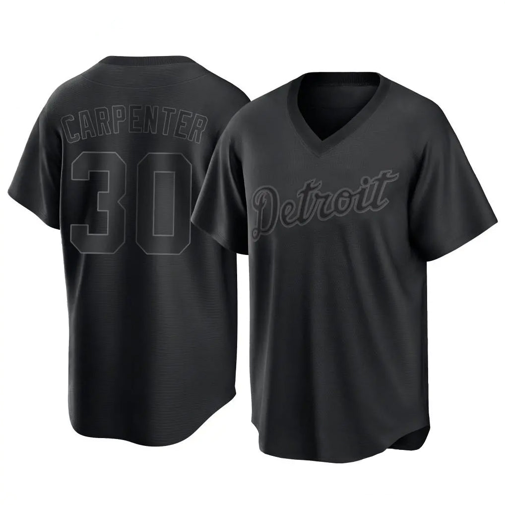 tocy D.Tigers #30 Kerry Carpenter Player Black T-shirt Home Game Stitched Jerseys