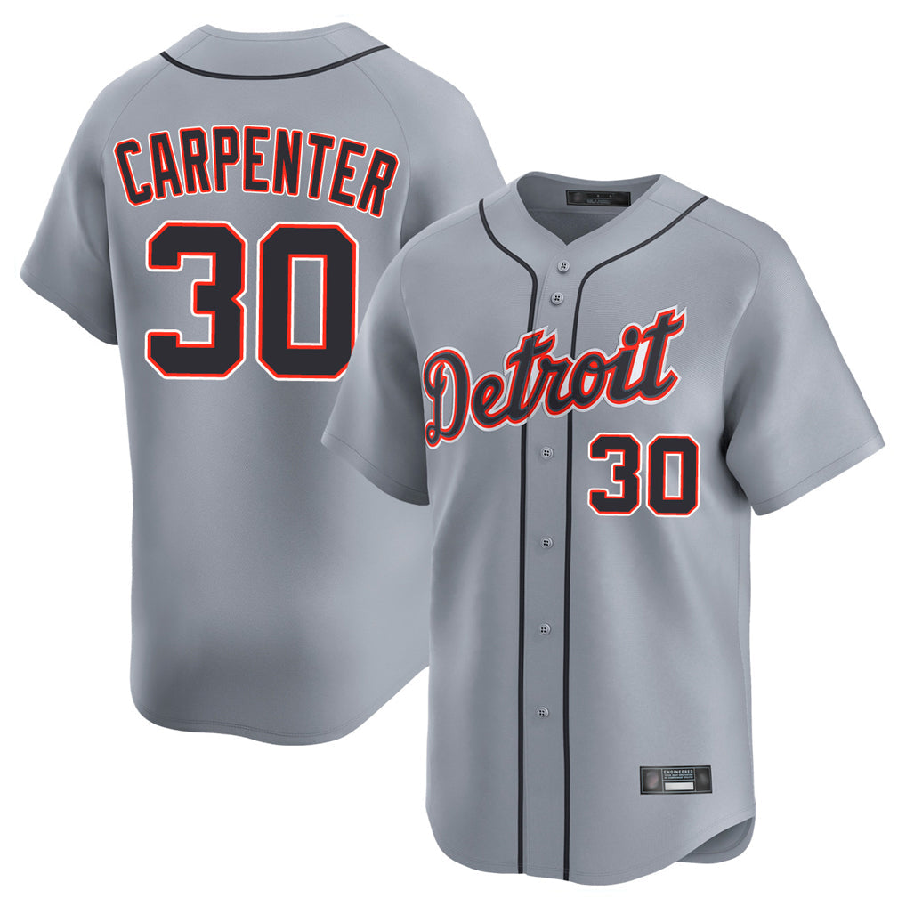 tocy D.Tigers #30 Kerry Carpenter Player Gray Home Limited Stitched Jerseys