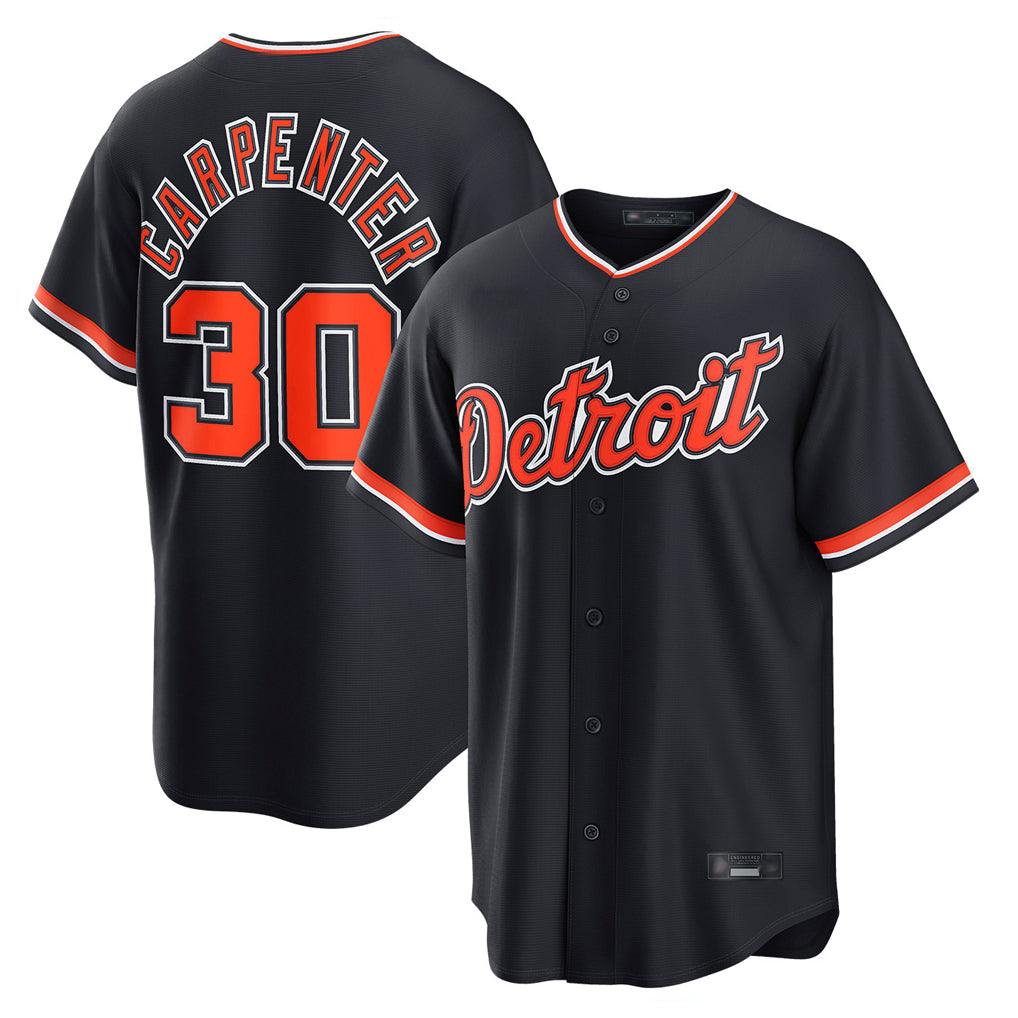 tocy D.Tigers #30 Kerry Carpenter Player Navy Home Game Stitched Jerseys