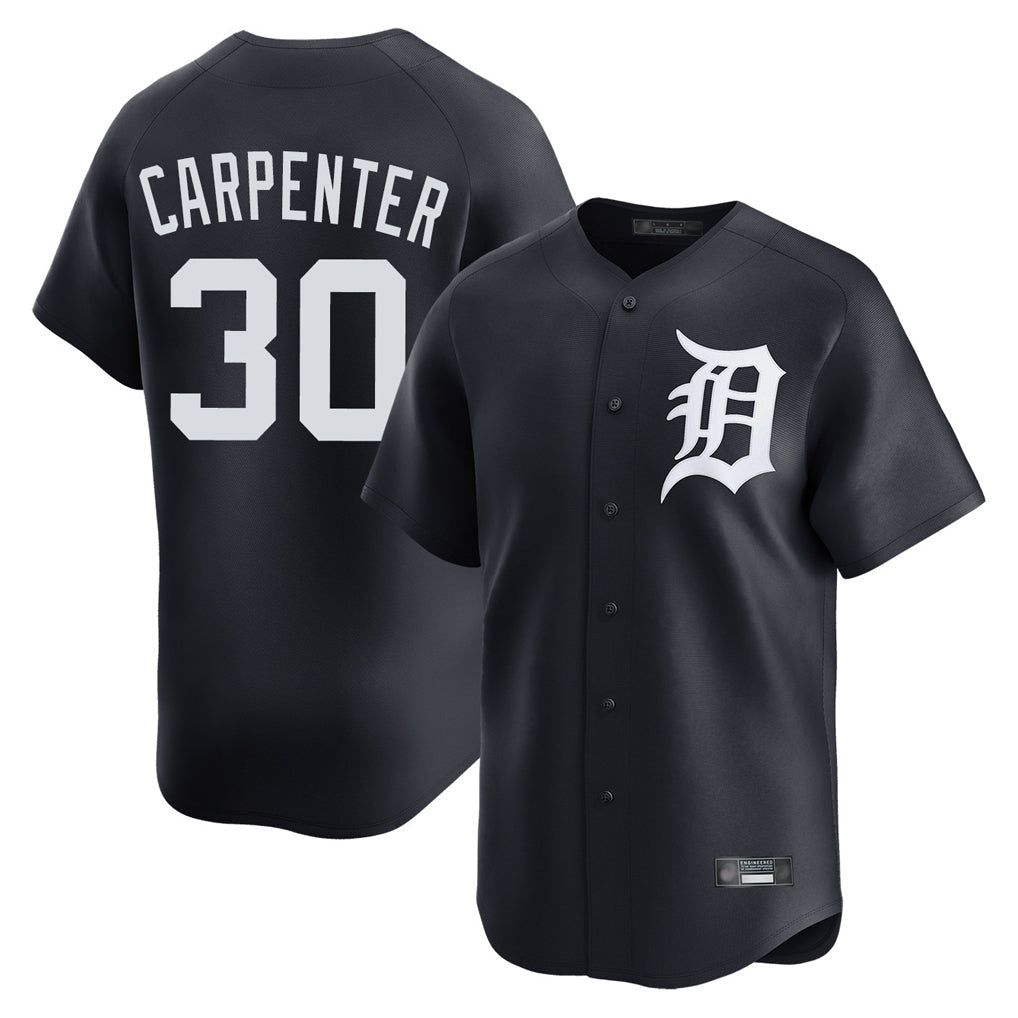 tocy D.Tigers #30 Kerry Carpenter Player Navy Home Limited Game Stitched Jerseys