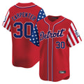 tocy D.Tigers #30 Kerry Carpenter Player Red Independence Day Vapor Premier Limited Stitched Jerseys