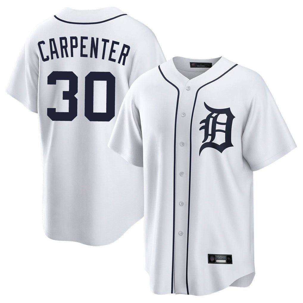 tocy D.Tigers #30 Kerry Carpenter Player White Home Game Stitched Jerseys