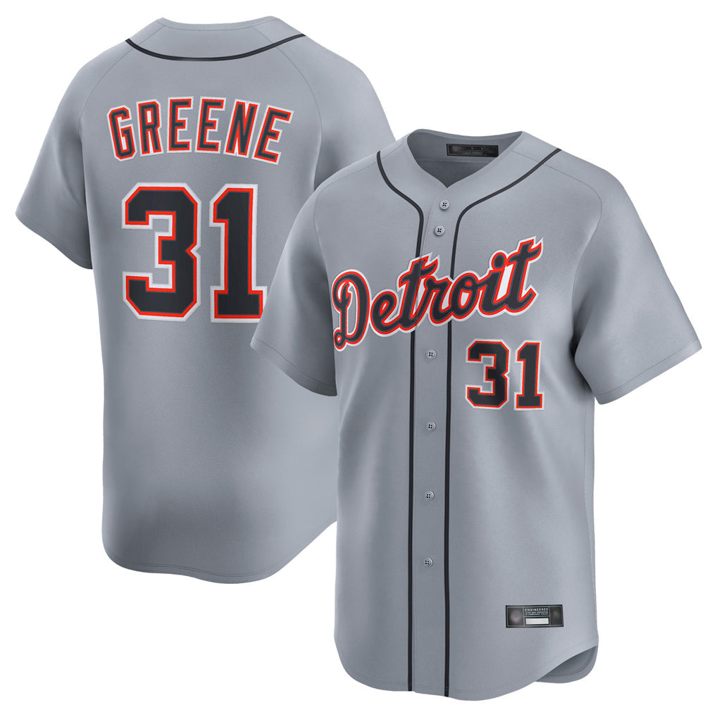 tocy D.Tigers #31 Riley Greene Player Gray Home Limited Stitched Jerseys