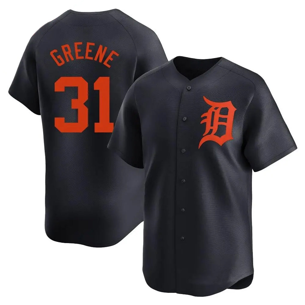 tocy D.Tigers #31 Riley Greene Player Navy Home Limited Stitched Jerseys