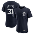 tocy D.Tigers #31 Riley Greene Player Navy Limited Elite Home Stitched Jerseys