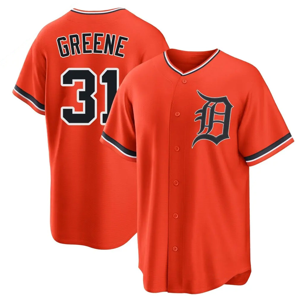 tocy D.Tigers #31 Riley Greene Player Orange Home Game Stitched Jerseys