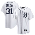 tocy D.Tigers #31 Riley Greene Player White Home Game Stitched Jerseys