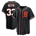 tocy D.Tigers #33 Colt Keith Player Black Fashion Out Home Game Stitched Jerseys