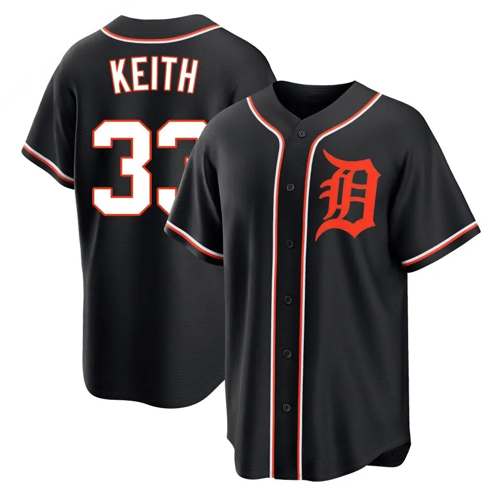 tocy D.Tigers #33 Colt Keith Player Black Fashion Out Home Game Stitched Jerseys