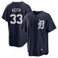 tocy D.Tigers #33 Colt Keith Player Navy Game Home Stitched Jerseys