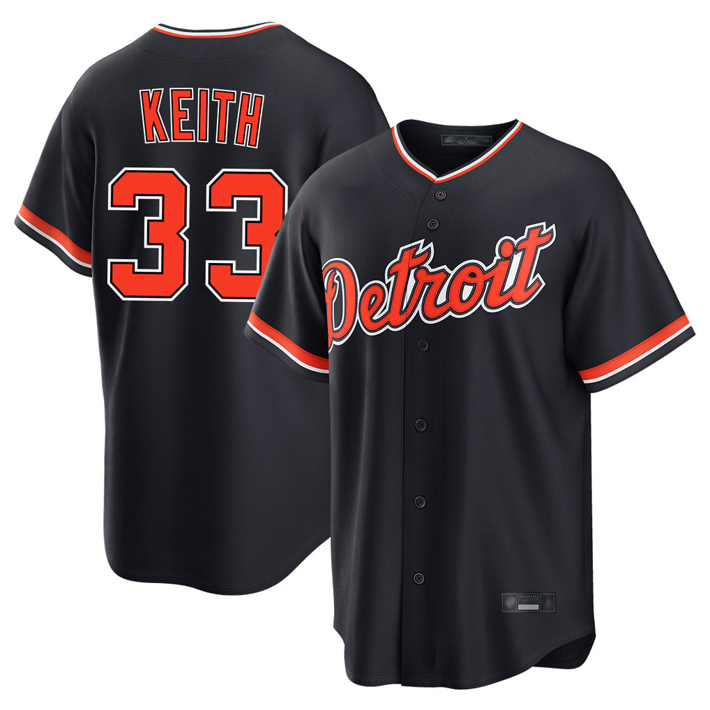 tocy D.Tigers #33 Colt Keith Player Navy Home Game Stitched Jerseys