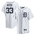 tocy D.Tigers #33 Colt Keith Player White Home Game Stitched Jerseys