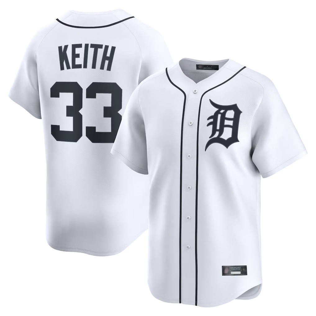 tocy D.Tigers #33 Colt Keith Player White Home Limited Stitched Jerseys