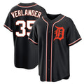 tocy D.Tigers #35 Justin Verlander Player Black Fashion Out Home Game Stitched Jerseys