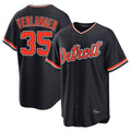 tocy D.Tigers #35 Justin Verlander Player Navy Home Game Stitched Jerseys
