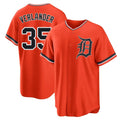 tocy D.Tigers #35 Justin Verlander Player Orange Home Game Stitched Jerseys