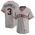 tocy D.Tigers #3 Alan Trammell Player Gray Cooperstown T-shirt Home Game Stitched Jerseys