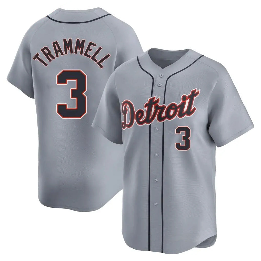 tocy D.Tigers #3 Alan Trammell Player Gray Home Limited Stitched Jerseys