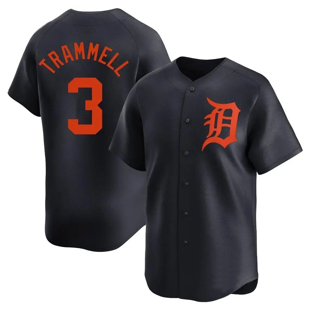 tocy D.Tigers #3 Alan Trammell Player Navy Home Limited Stitched Jerseys