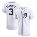 tocy D.Tigers #3 Alan Trammell Player White Limited Elite Home Stitched Jerseys