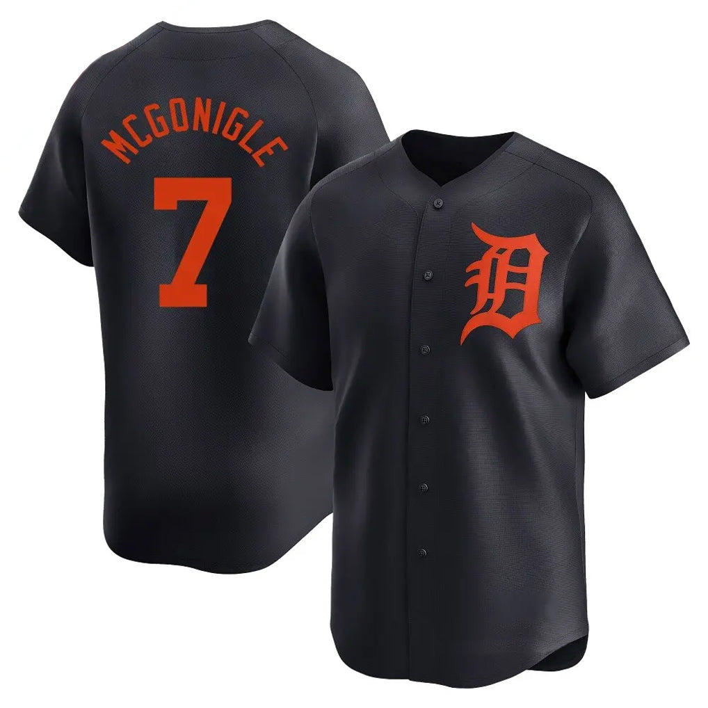 tocy D.Tigers #7 Kevin McGonigle Player Navy Home Limited Stitched Jerseys