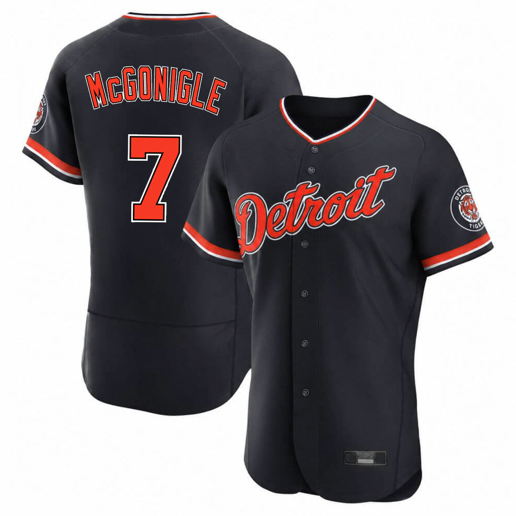 tocy D.Tigers #7 Kevin McGonigle Player Navy Limited Elite Home Game Stitched Jerseys