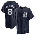 tocy D.Tigers #8 Matt Vierling Player Navy Game Home Stitched Jerseys
