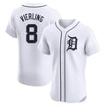 tocy D.Tigers #8 Matt Vierling Player White Limited Elite Home Stitched Jerseys