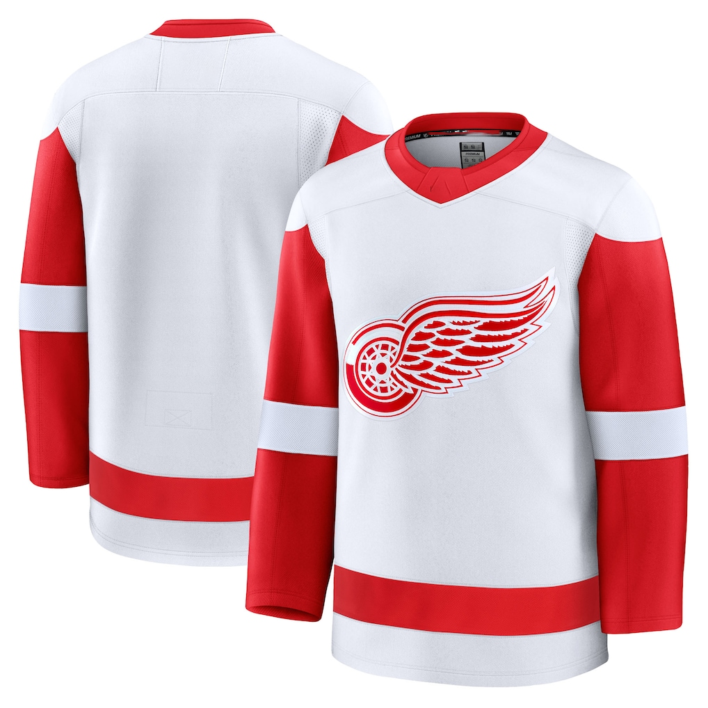 Tocy D.Red wings White Away Premium Jerseys