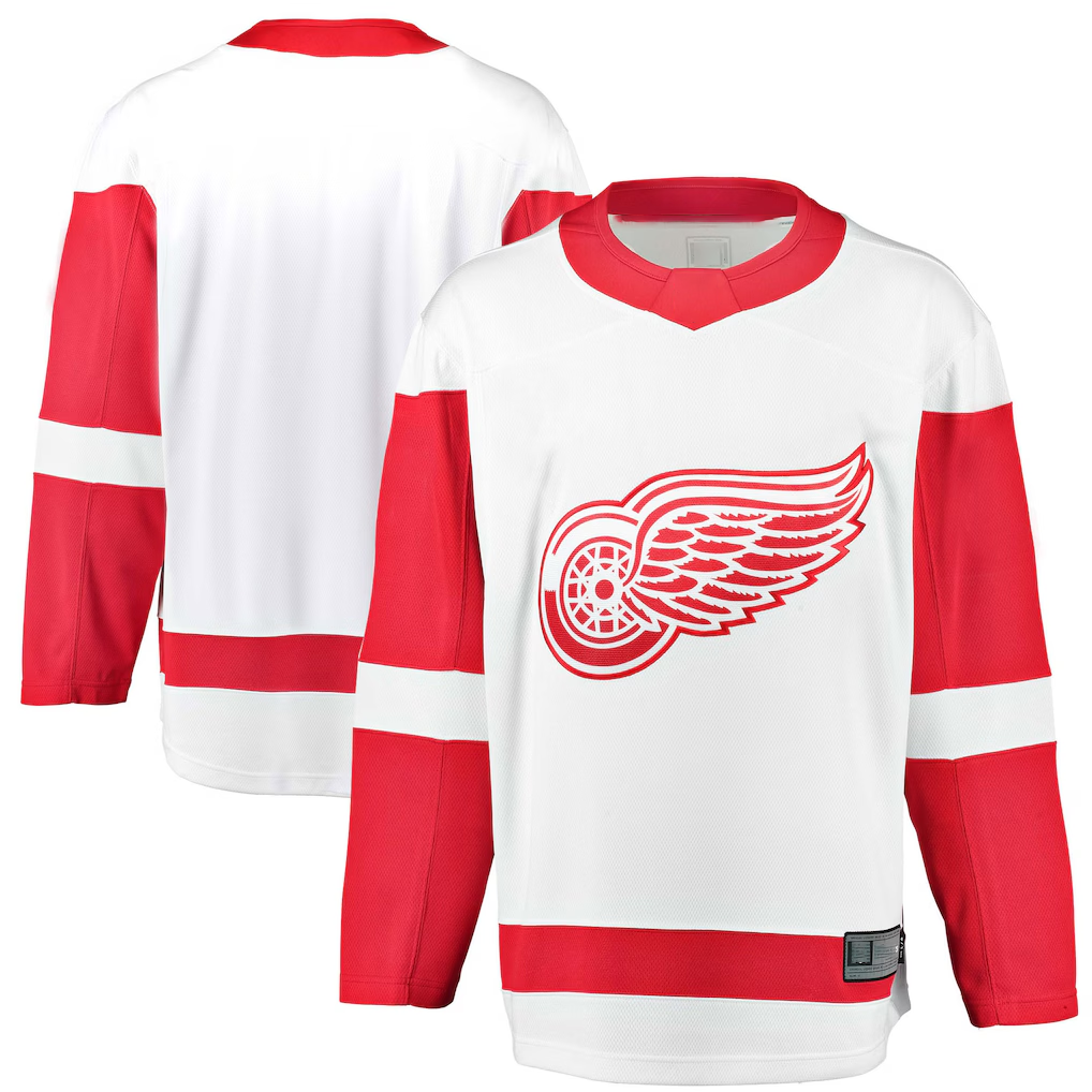 Tocy D.Red wings White Breakaway Away Jerseys