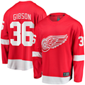 Tocy D.Red wings #36 John Gibson Red Home Breakaway Jerseys