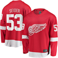 Tocy D.Red wings #53 Moritz Seider Red Home Breakaway Player Jerseys