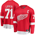 Tocy D.Red wings #71 Dylan Larkin Branded Red Captain Home Breakaway Jerseys