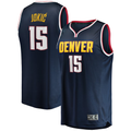 tocy D.Nuggets #15 Nikola Jokic Navy Fast Break Player Jerseys - Icon Edition