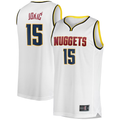 tocy D.Nuggets #15 Nikola Jokic White Fast Break Player Jerseys - Association Edition