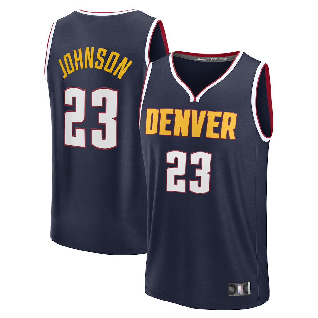 tocy D.Nuggets #23 Cameron Johnson Navy Fast Break Replica Jerseys - Icon Edition