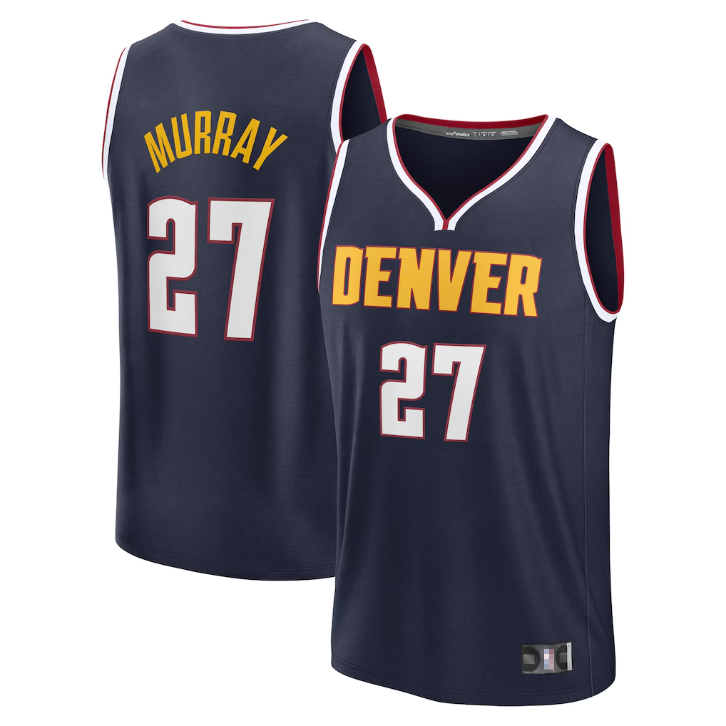 tocy D.Nuggets #27 Jamal Murray Navy Fast Break Replica Player Jerseys - Icon Edition