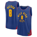tocy D.Nuggets #8 Peyton Watson Blue Fast Break Replica Player Jerseys - Statement Edition