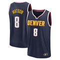 tocy D.Nuggets #8 Peyton Watson Navy Fast Break Replica Player Jerseys - Icon Edition