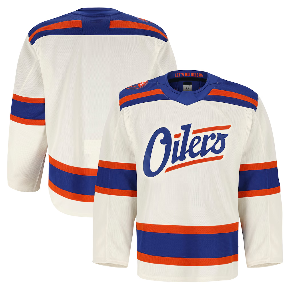 Tocy E.Oilers Light Beige Alternate Authentic Pro Jerseys