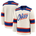 Tocy E.Oilers Light Beige Alternate Premium Jerseys