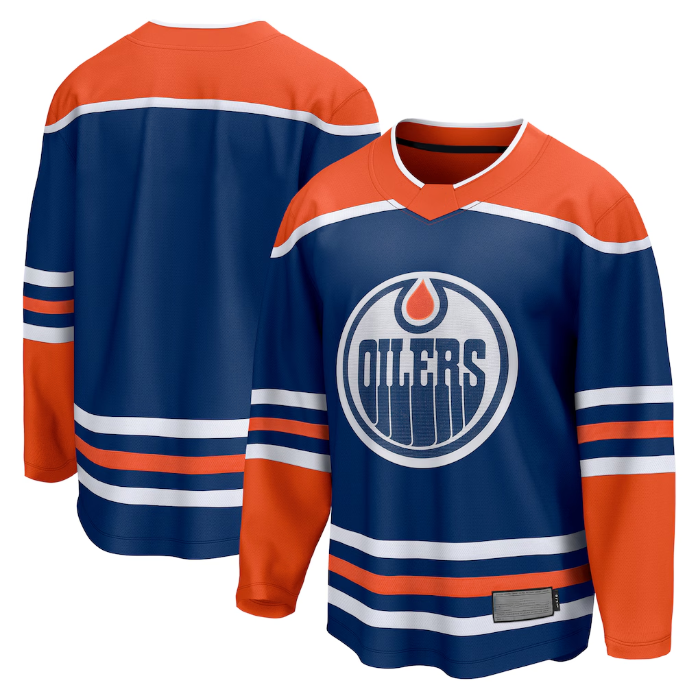 Tocy E.Oilers Royal Home Breakaway Blank Jerseys