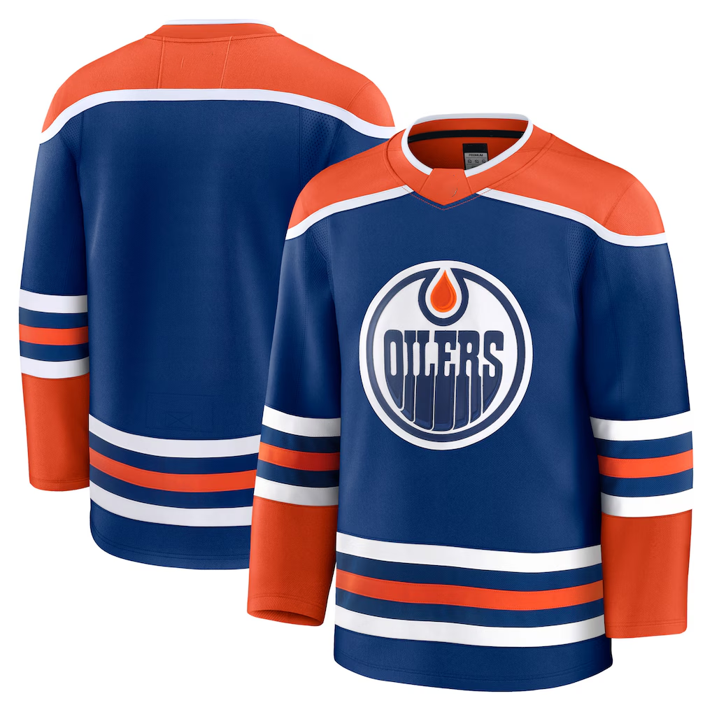 Tocy E.Oilers Royal Home Premium Jerseys