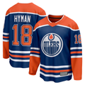 Tocy E.Oilers #18 Zach Hyman Royal Home Breakaway Player Jerseys