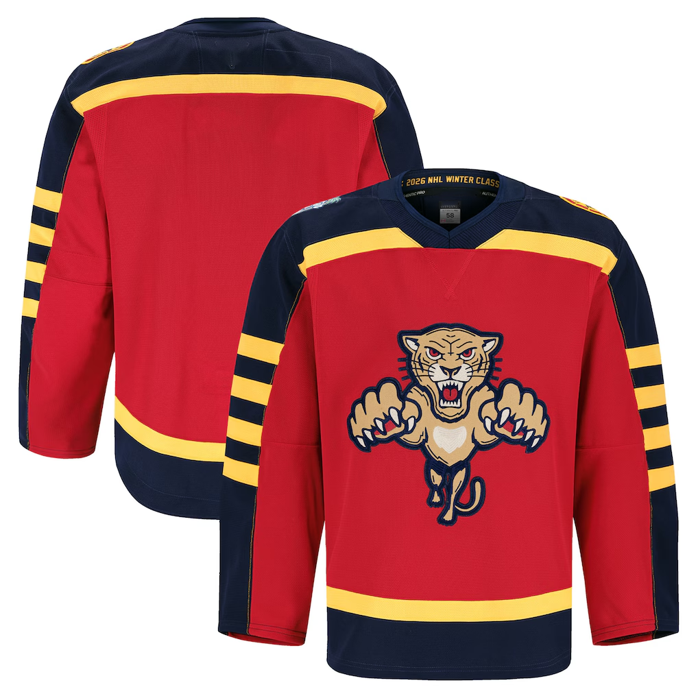 Tocy F.Panthers Red 2026 Winter Classic Authentic Pro Jerseys