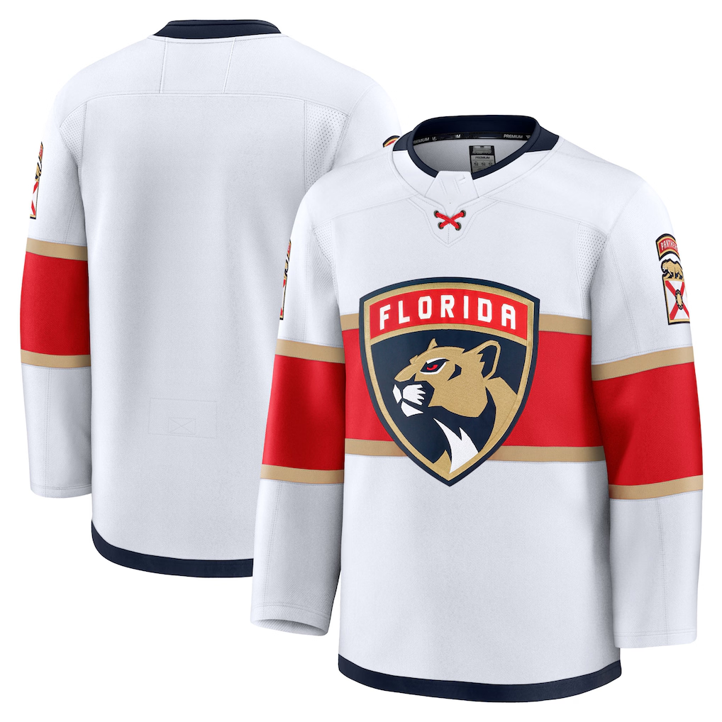 Tocy F.Panthers White Away Premium Jerseys