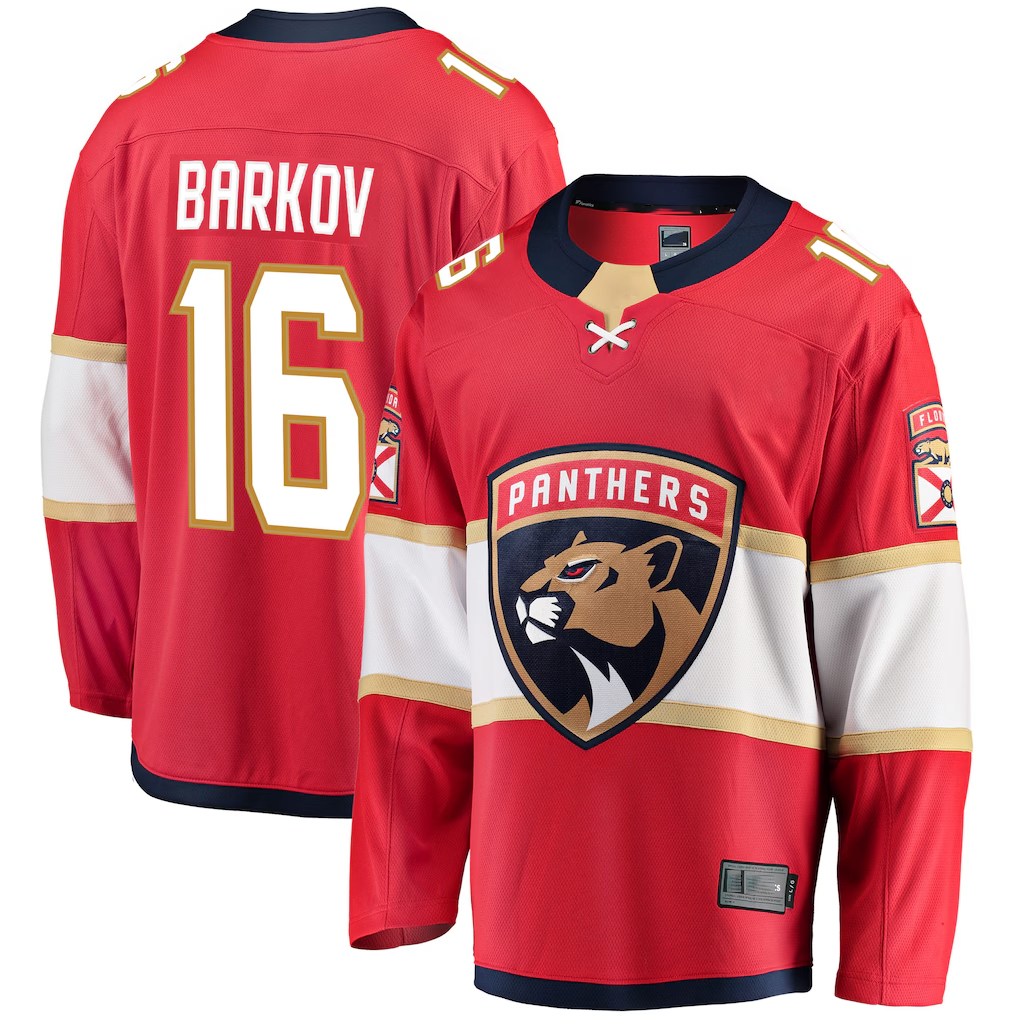 Tocy F.Panthers #16 Aleksander Barkov Red Breakaway Jerseys