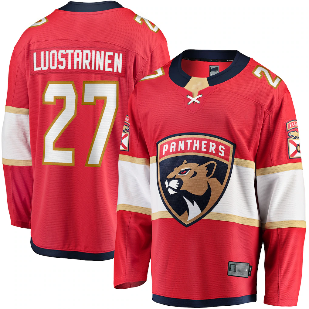 Tocy F.Panthers #27 Eetu Luostarinen Red Home Breakaway Player Jerseys