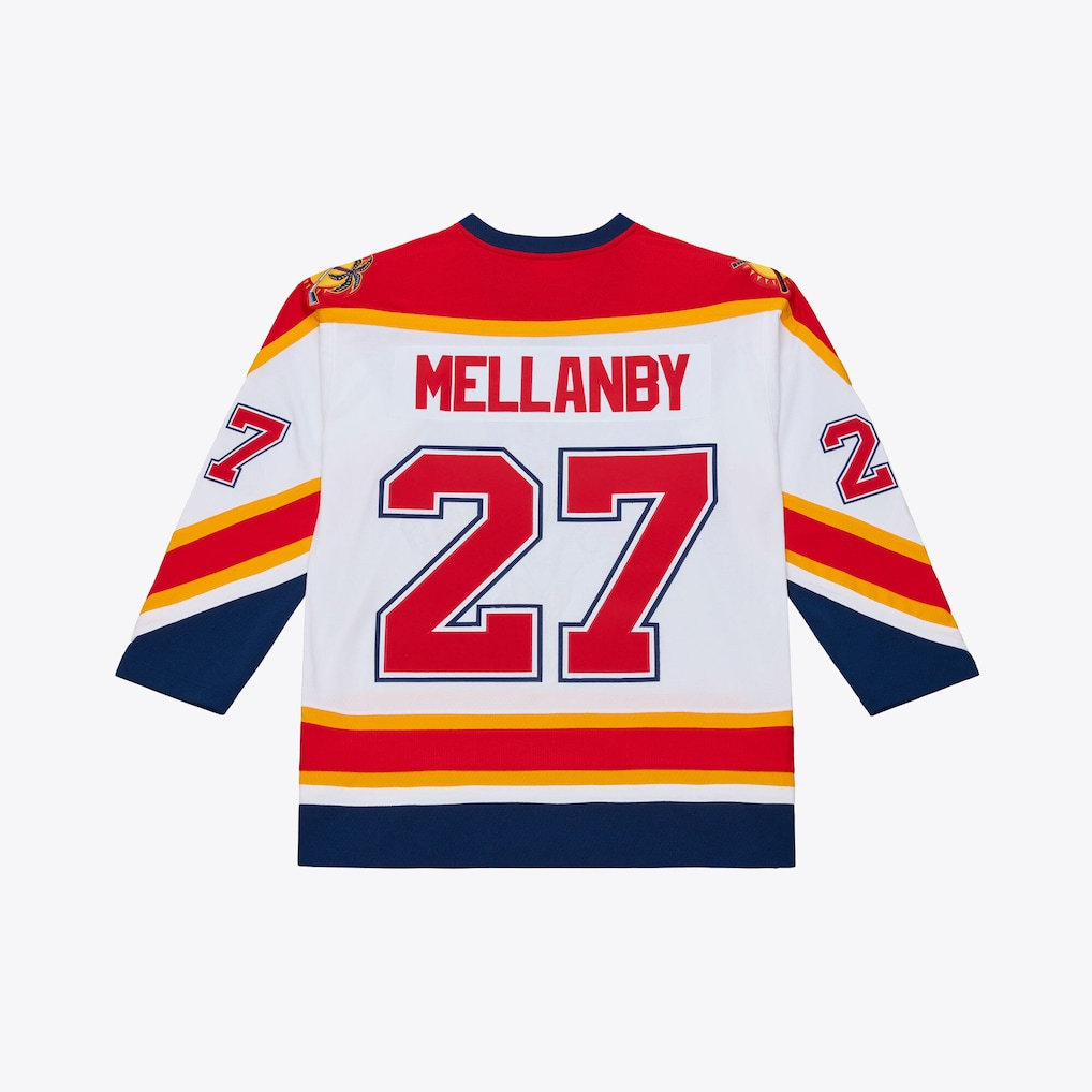 Tocy F.Panthers #27 Scott Mellanby Mitchell & Ness White 1996 Power Play Jerseys